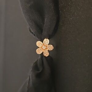 Pandora 14k Rose Gold Pave Flower Charm